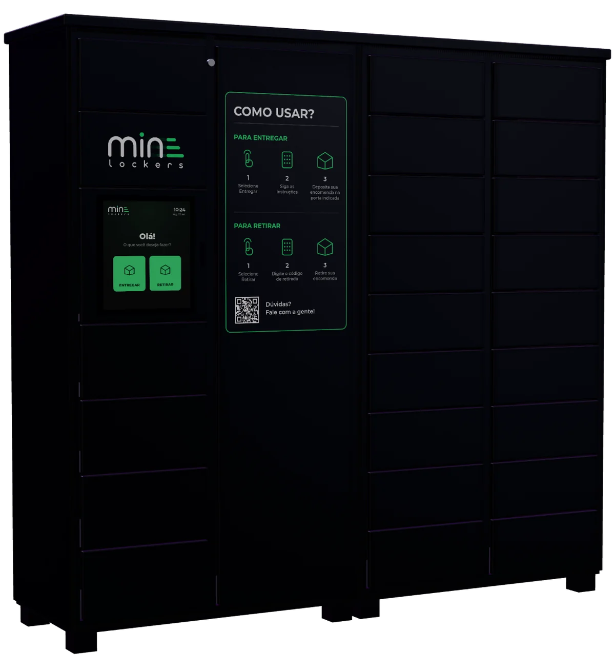 MINE Locker instalado na entrada de um condomínio
